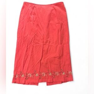 Alfred Dunner Coral Embroidered Midi Skirt